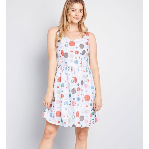 Sold Out 👋 🆕 ModCloth hot air ballon Dress pinup - Picture 5 of 16